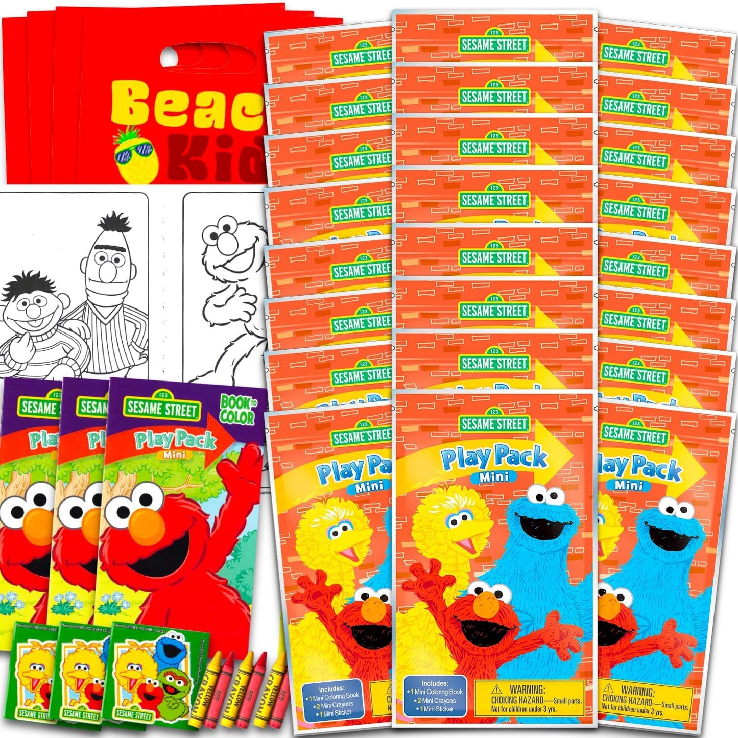 Sesame Street Party Favor Bag | Prefilled Goodie Bag | Elmo Birthday Favor