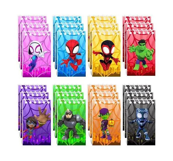 Spidey and His Amazing Friends Party Favor Bag | Superhero Birthday Goodie Bag | Kids Spider-Themed Treat Bag | Boys or Girls Gift