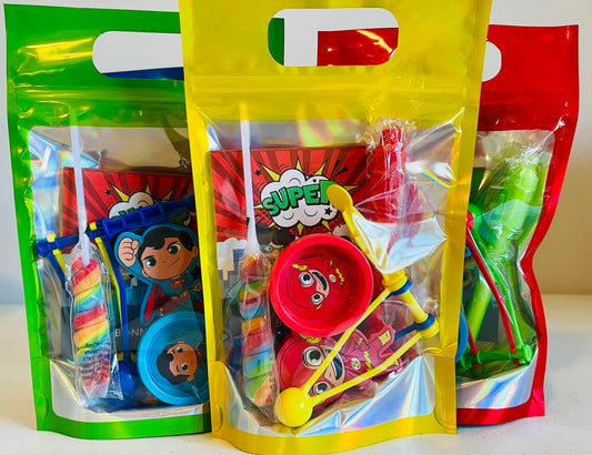 Pre-Filled Superhero Party Favor Bags – Perfect for Your Little Heroes!